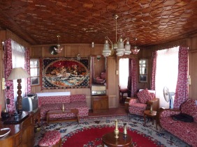 The interior of our houseboat. Amanda and I couldn't believe the deal we received. Look at the rugs, the ceiling, the furniture. Somehow we had this boat all to ourselves for two days.